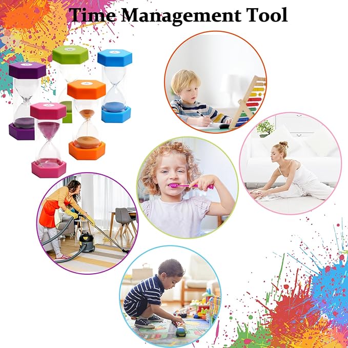 30 Minutes, Sand Timer, Hourglass Sand Timer, Kitchen Timer Digital for Cooking, Clock Timer, for Games, Classroom, Kitchen, Toothbrush Timer, Decoration, Orange