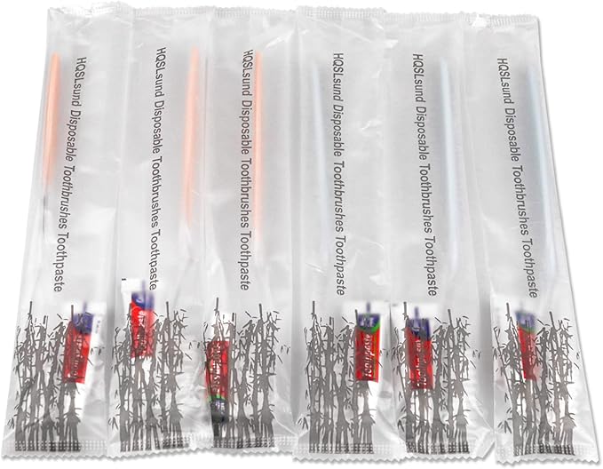 30 Pack Disposable Toothbrushes with Toothpaste, Individually Wrapped Bulk Medium Soft Bristle Tooth Brush Manual Travel Toothbrush Kit Bulk, White, 0.5 kilograms