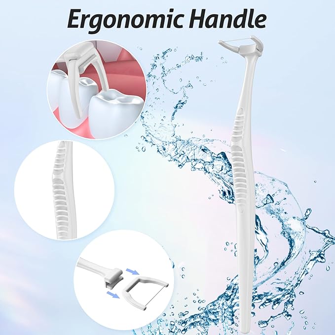 RAZOKO Ultimate Flosser Kit with 2 Handles and 240 Extra Strength Refills