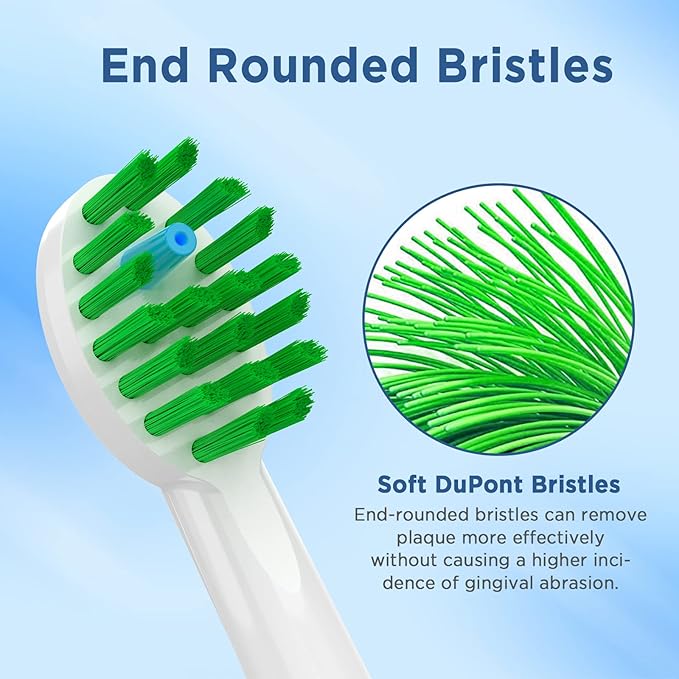 Replacement Toothbrush Heads for All Waterpik Sonic Fusion Models (SF-01, SF-02, SF-03, and SF-04 Series), Compact, with Covers, 5 Count, White