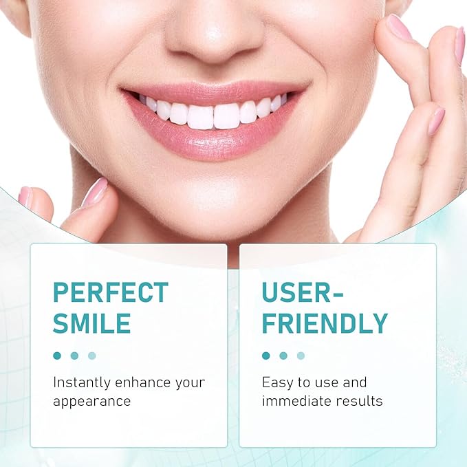 2 Pcs Minceetbien Dentures, Minceetbien Silicone Reline Denture Set, Adjustable Snap-in Dentures, Upper and Lower Denture Kit, Comfortable and Waterproof Fake for Instant Smile Restoration
