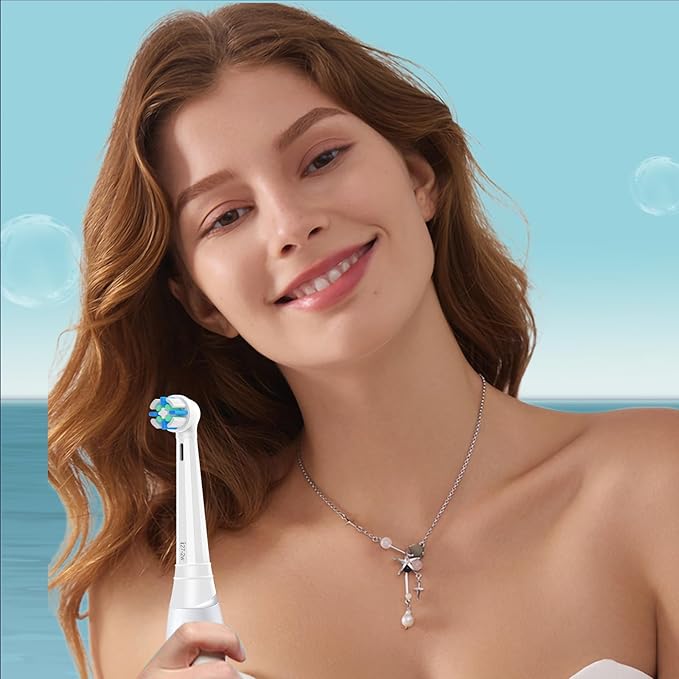 Replacement Heads Compatible with Oral B iO 3 4 5 6 7 8 9 10 Series Electric Toothbrush,Toothbrush Heads Compatible with Oral B iO Replacement Heads, Medium Bristles for Effective Cleaning,White