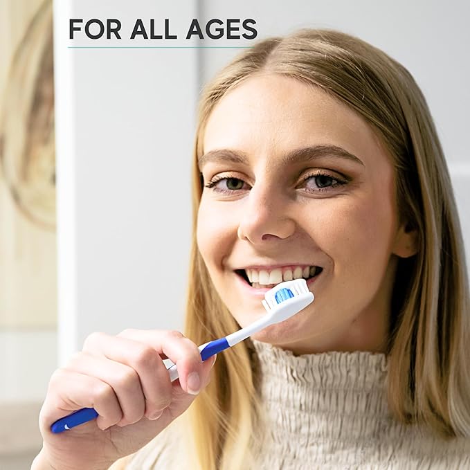 4 Pack Toothbrushes for Adults - Individually Wrapped Medium Bristle Toothbrushes with Covers - Red - Convenient & Affordable Dental Care for Travel, Hotels, Airbnb, Missions & More