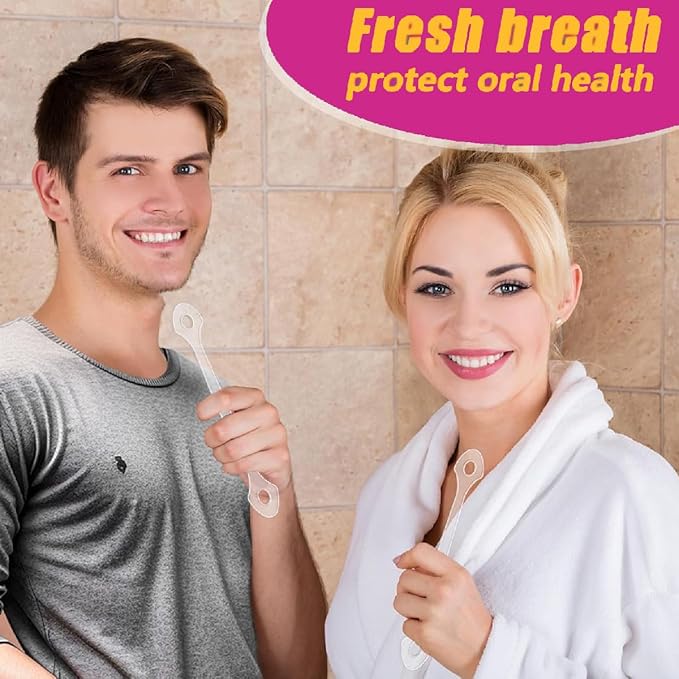 100 Count Disposable Tongue Scraper, Tongue Cleaner for Adults and Kids, Ergonomic plastic tongue scraper,Tongue Scrubber for Oral Care,Reduce Bad Breath,Promote Fresh Breath