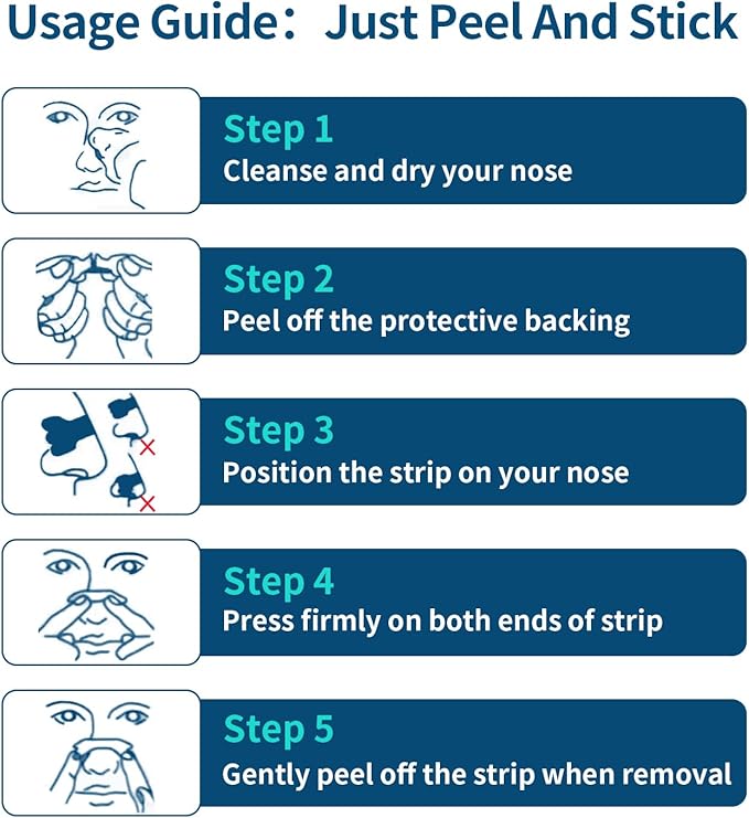 120Ct Nasal Strips for Snoring & Breathing Relief | Nose Tape for Nasal Congestion Relief | Effective Nose Strips to Open Airway, Improve Sleep & Anti Snoring (120 Packs)
