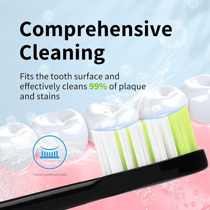 Replacement Toothbrush Heads Compatible with Philips One Sonicare Electric Toothbrush HY1200 HY1100, Tooth Brush Head Black - 10 Pack