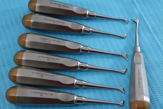 New German German Stainless Set of 7 Cryer Left Right Dental Tooth EXTRACTING Elevators Small Medium Large