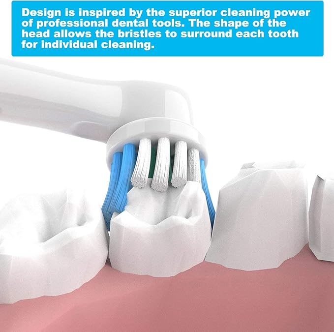 Replacement Brush Heads for Oral B Compatible Electric Toothbrush Heads, Including 4 Precision, 4 Floss, 4 Cross and 4 Whitening - 16 Variety Pack