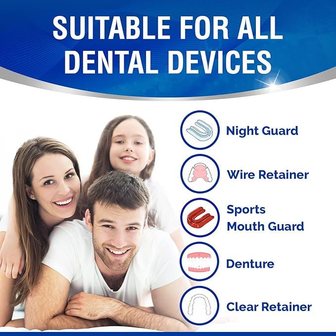 36 units Retainer Cleaner and Denture Cleaning Tablets - Mouthguard Cleaner and Denture Cleaner Tablets Remove Plaque, Odors and Stains from Aligners, Night Guard and Removable Dental Appliances.