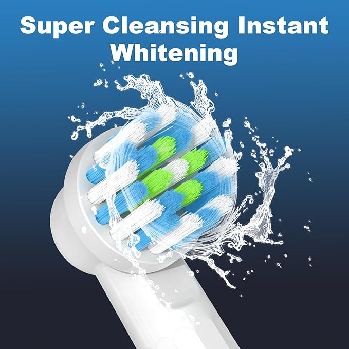 12 Pack Replacement Heads Compatible with Oral B Pro 1000/Genius X/Smart 1500 for Teeth Clean, Toothbrush Brush Heads Compatible with Oral B Electric Toothbrush (White)