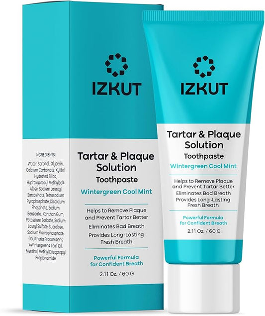 Plaque & Tartar Remover Toothpaste for Teeth: Removes Plaque & Controls Tartar Build-up - Long-Lasting Fresh Breath, Deep Cleansing & Gum-Friendly Formula, Wintergreen
