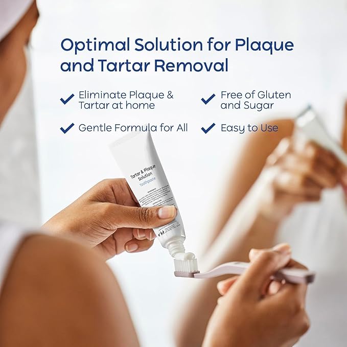 Plaque & Tartar Remover Toothpaste for Teeth: Removes Plaque & Controls Tartar Build-up - Long-Lasting Fresh Breath, Deep Cleansing & Gum-Friendly Toothpaste for Adults & Kids, Mint