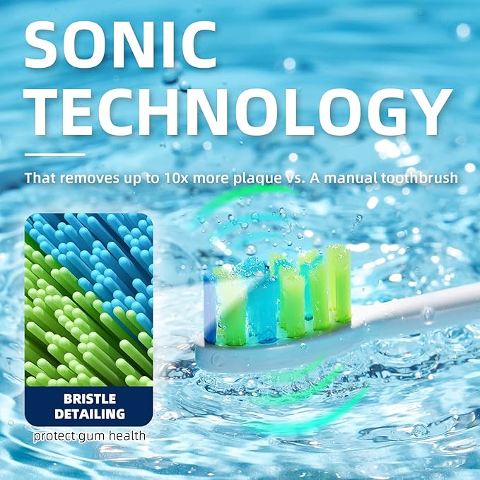 7AM2M Sonic Electric Toothbrush for Adults and Kids, USB-C Rechargeable with 4 Brush Heads & 5 Modes, One Charge for 90 Days, 40000 VPM High-Powered, 2 Minutes Built-in Smart Timer, Pink