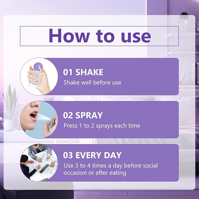 2pcs Probiotic Oral Spray for Long-Lasting Freshness, Alcohol-Free Oral Spray with Probiotics for Breath Care, Dual Cooling Breath Spray, Convenient Travel-Sized Breath Spray (20ml/0.68floz)
