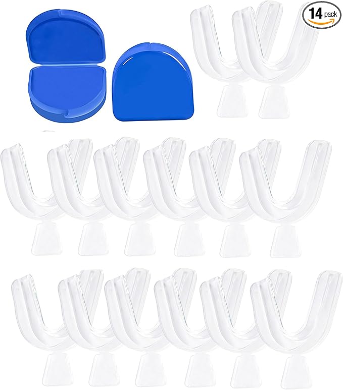 14pcs Dental Trays for Whitening Teeth, Thin Thermoform Moldable Mouth Tray for Teeth Whitening, Teeth Whitener Trays Kits Mouth Guard Care Oral Hygiene Tooth Tool