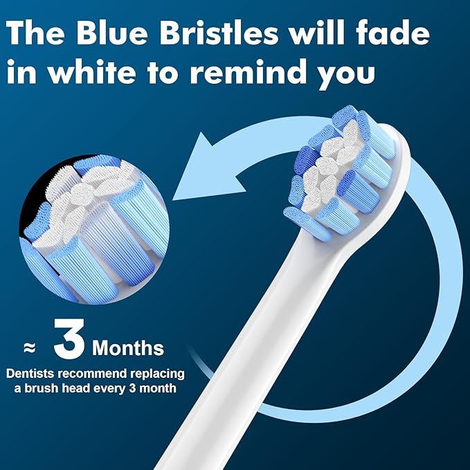 Compact Replacement Toothbrush Heads Compatible for Philips Sonicare C1 C2 G2 HX6024 Better Gum Health, Smaller Heads for Hard-to-Reach Areas, White, 4 Packs Sonic Electric Brush Head