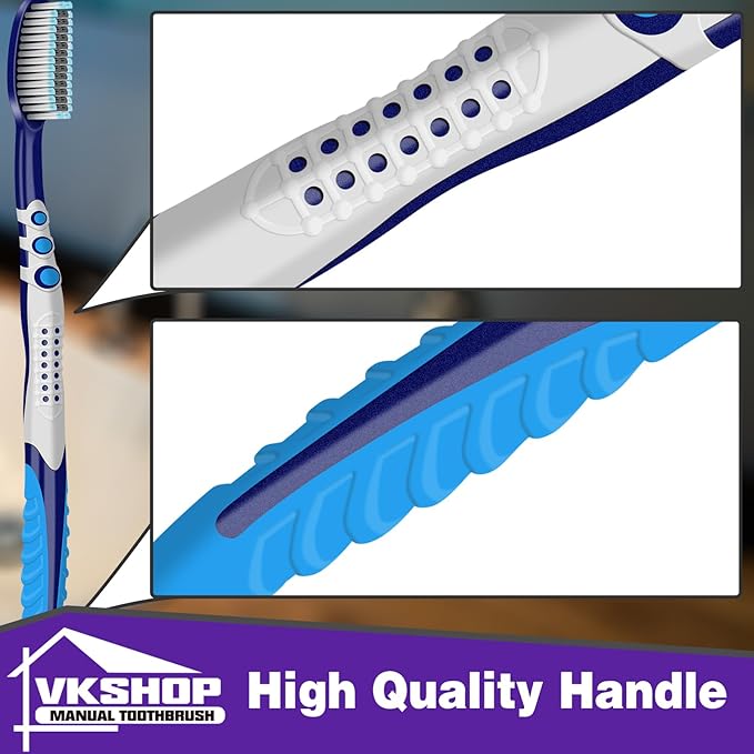144 Bulk Disposable Toothbrushes, Individually Wrapped Toothbrush, Medium Soft Bristle Tooth Brush Manual Travel Toothbrush Set for Adults Kids