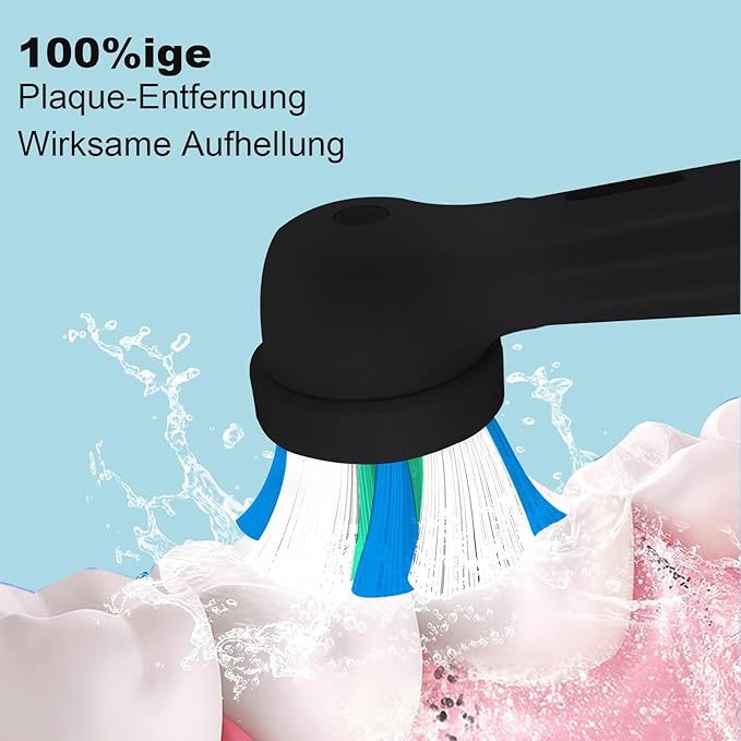 10 Pack IO Replacement Heads Compatible with Oral B IO 2/3/4/5/6/7/8/9/10/Deep Clean Series Electric Toothbrushes, Medium Softness Brush Heads Compatible with Oral B iO (Black)