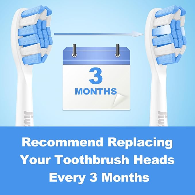 Replacement Toothbrush Heads Compatible with Philips Sonicare, Brush Heads for Sonicare C2 Plaque Control Protective Clean 4100 5100 6100 Electric Toothbrush White&Blue, 10-Pack