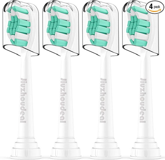 Replacement Toothbrush Heads Compatible with Philips Sonicare: Electric Brush Heads for Sonicare C2 Plaque Control Protective Clean 4100 5100 6100 Toothbrush, 4-Pack