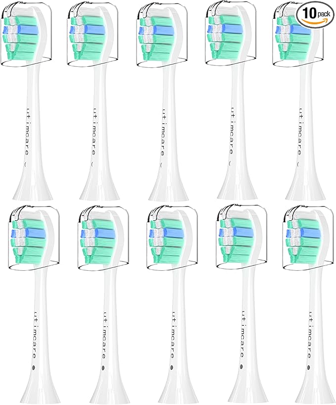 Replacement Toothbrush Heads Compatible with Philips Sonicare Electric Toothbrush, 10 Pack, Refills