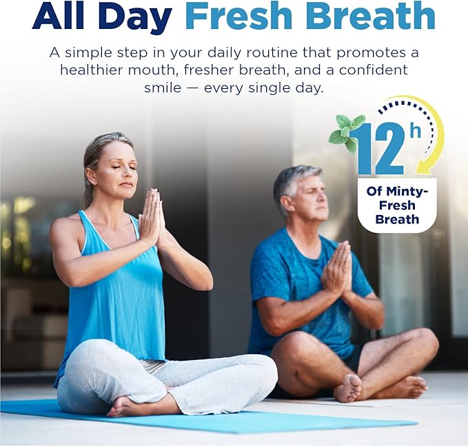 Prevention Daily Care Combo Pack, Alcohol-Free Mouthwash, Hydrogen Peroxide Teeth Whitening, 1 Bottle of Soothing Fresh Mint, 1 Bottle of Double Mint Menthol, Gum Care Oral Mouth Rinse 16 oz 2 Pack.