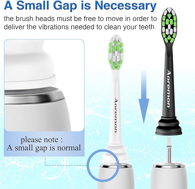 Aoremon Replacement Toothbrush Heads Compatible with Sonicare DiamondClean W C2 G2 W2 C1 C3 4100 5100 6100, 12 PCS Replacement Heads for Philips Sonicare Electric Toothbrush