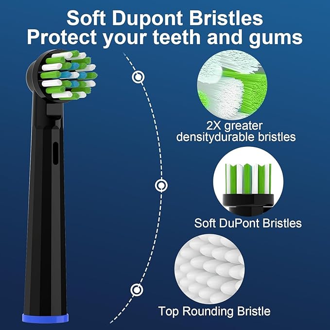 Replacement Toothbrush Heads Compatible with Oral b Braun Smart 1500/7500,Pro 1000/1500,Genius x/6000/Cross/Floss/Sensitive,16PCS Electric Brush Heads Refill for Braun Oral B,