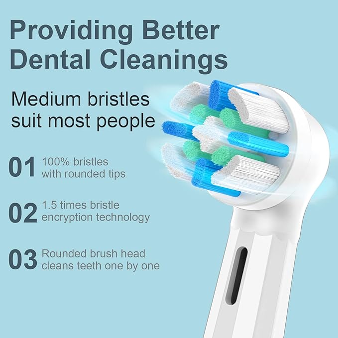 12 Pack Replacement Heads Compatible with Oral B IO 2/3/4/5/6/7/8/9/10/Deep Clean Series Electric Toothbrush, Brush Heads Refill Compatible with Oral B IO for Teeth and Gums Care (White)