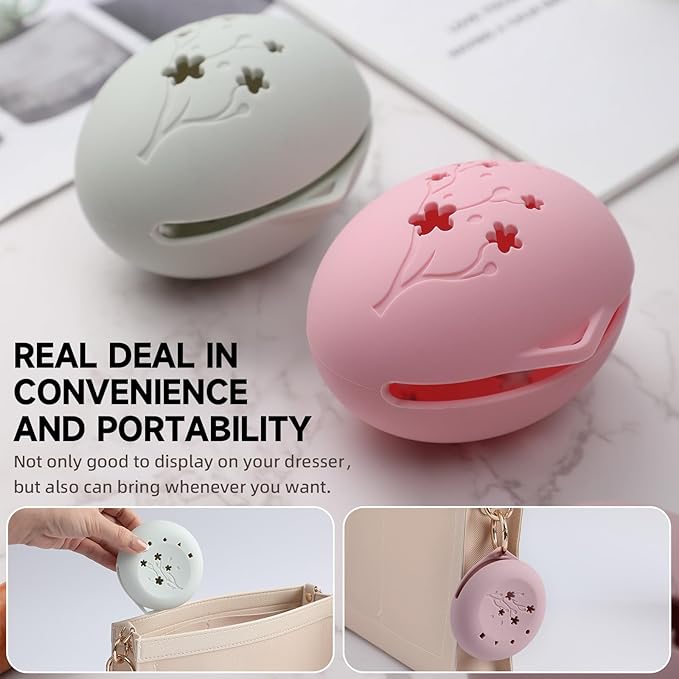 2 Pcs Makeup Sponge Holder,Beauty Blender Case, Powder Puff case, Beauty Blender Holder for Travel (Light Green)