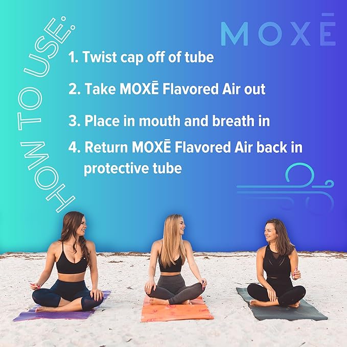 MOXE Natural Spearmint Air Inhaler | Non Electric Long-Lasting Flavored Air Refreshing Support | Oral Fixation Spearmint & Menthol Essential Oils, Craving Relief - 3 Pack