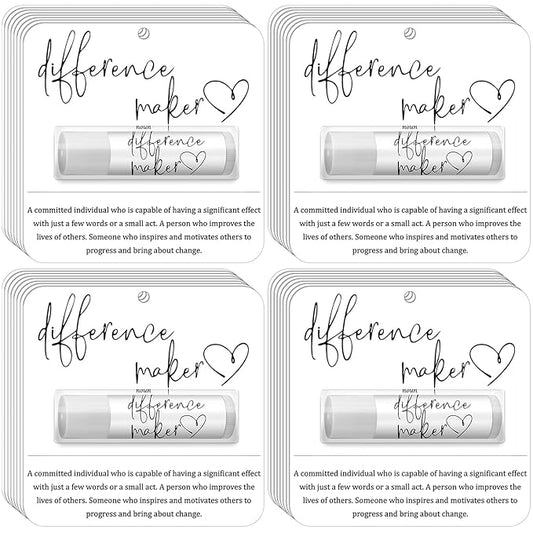30 Pack Christmas Employee Appreciation Gift Lip Balms Bulk Staff Teacher Team Volunteer Thank You Gift Thanksgiving Christmas Appreciation Party Favor for Women Men(Classic,White)