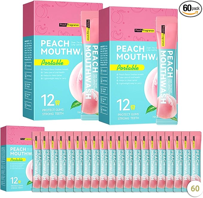 60PCS Travel Size Mouthwash,Portable Mini Mouthwash,Long-Lasting Freshness Travel Mouth Wash for Oral Care A5