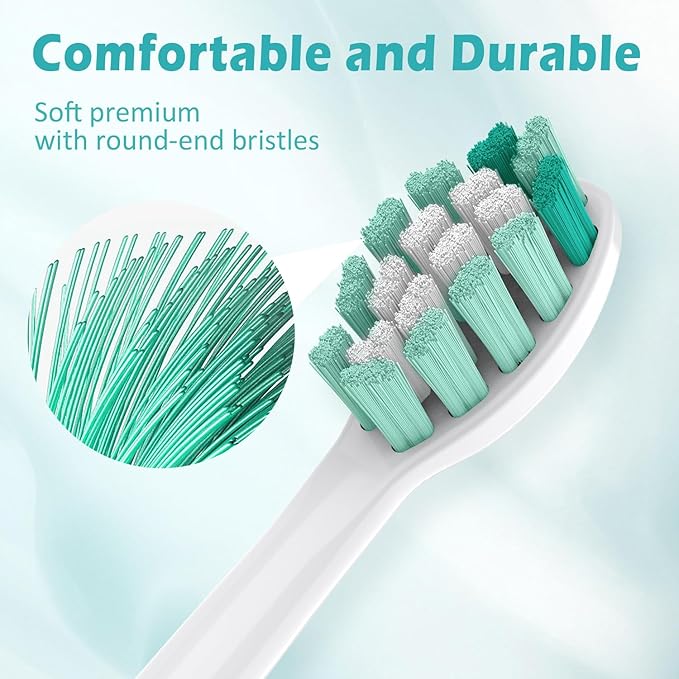 Replacement Toothbrush Heads for Philips Sonicare Replacement Brush Heads Compatible Electric Toothbrush Heads, 10 Pack, Black White