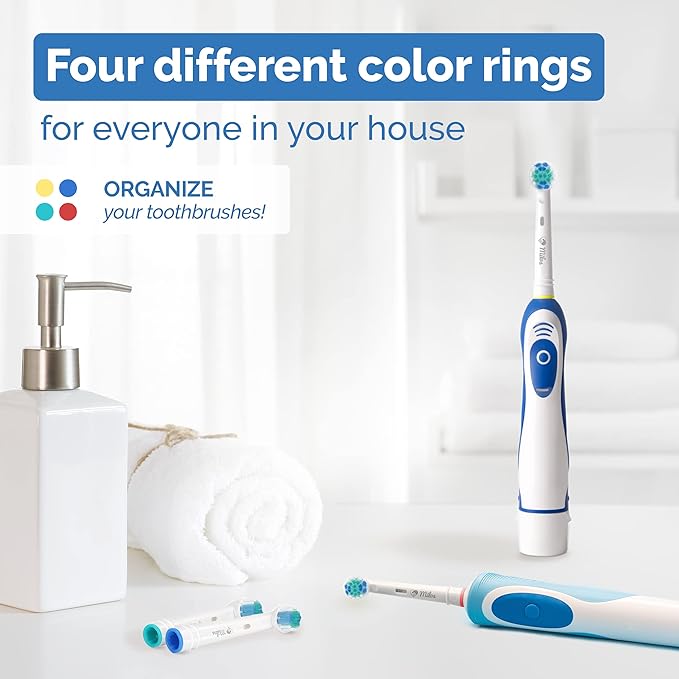 Replacement Toothbrush Heads Compatible with Oral B Braun - 16 Pack Milos Professional Electric Toothbrush Heads Deep Clean Brush Heads Compatible with Oral-B 7000/Pro 1000/9600/ 5000/3000/8000