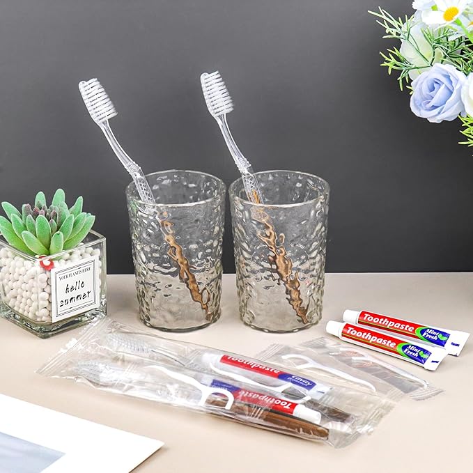 200pcs Disposable Toothbrushes with Toothpaste Floss Individually Wrapped, Disposable Toothbrush Bulk, 10g Toothpaste, Dental Floss Pick, Bulk Toothbrush Kit for Homeless,Airbnb,Hotel,Guest
