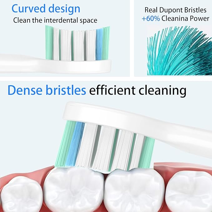 Replacement Toothbrush Heads for Philips Sonicare Replacement Heads, Replacement Brush Head Compatible with Phillips Sonicare Electric Toothbrush, 12 Pack