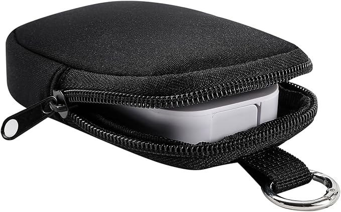 2Pcs Small Makeup Bag, Mini Portable Travel Cosmetic Bag, Soft Neoprene Makeup Pouch with Zipper, Fashion Accessory with Snap Hook, Cute Coin Purse Lipstick Cosmetic Travel Organizer(Black+ Brown)