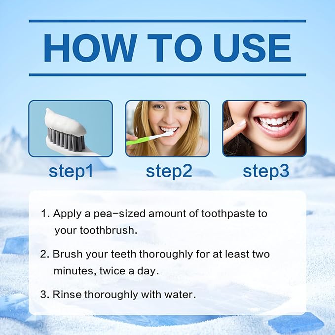 2PCS Hydroxyapatite Toothpaste, Deep Cleansing Toothpaste, Advanced Enamel Protection, Gentle and Effective Formula, Fresh Mint Flavor, for Sensitive Teeth