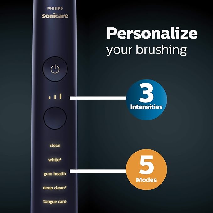 Philips Sonicare DiamondClean Smart 9750 Rechargeable Electric Power Toothbrush, Lunar Blue, HX9954/56