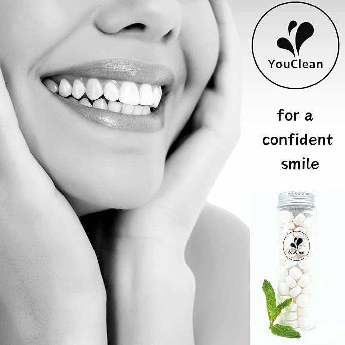 Refill Pack - 365 Toothpaste Tablets - Natural Remineralization & Whitening with Nano Hydroxyapatite - Travel or Daily Use - Fluoride Free (Mint365)