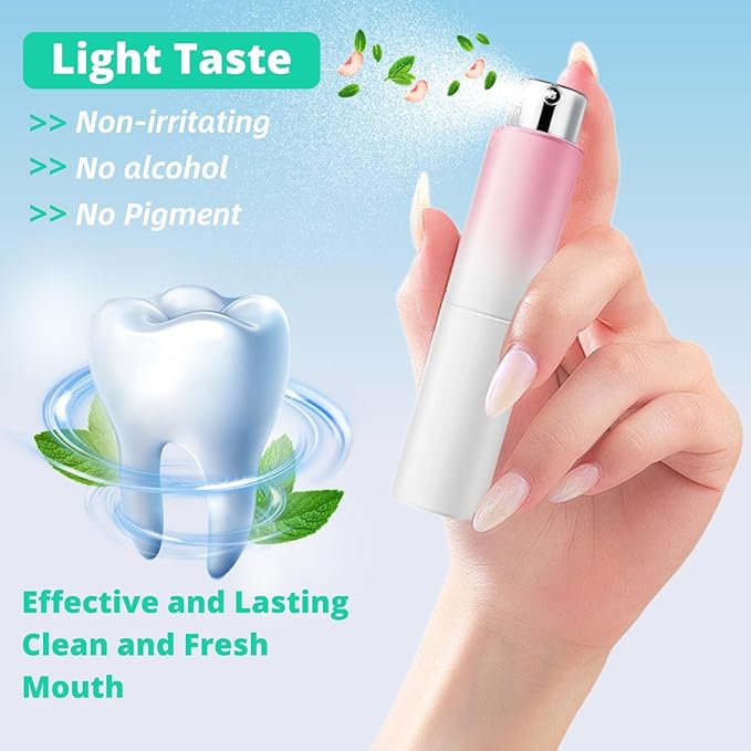 3 Bottles Oral Breath Spray, Mint Breath Spray Natural Breath Freshener, Natural Fresh Breath Freshener Spray Removes Bad Breath, Bad Breath Treatment for Adults Oral Odor Care