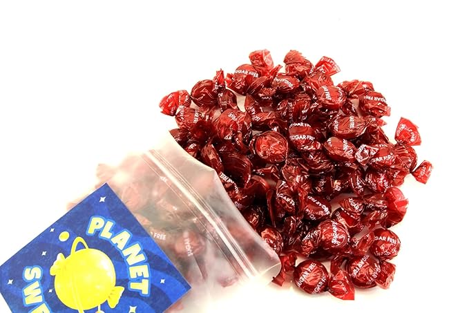 Planet Sweets Sugar Free Cinnamon Buttons Hard Candy - 1.5 Pounds - Bulk Candies Individually Wrapped Discs Candies
