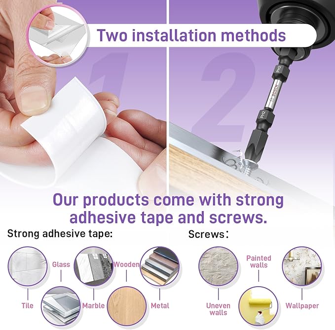 Werhoo Toothbrush Holders for Bathrooms 4 Slots. Hair Dryer Holder, UV Toothbrush Holders with Timer Function, with Hand Dryer Function,Supports Nighttime sen/SOR Lighting,Suitable for Home Bathroom