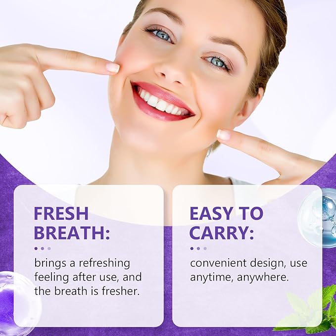 2pcs Probiotic Oral Spray for Long-Lasting Freshness, Alcohol-Free Oral Spray with Probiotics for Breath Care, Dual Cooling Breath Spray, Convenient Travel-Sized Breath Spray (20ml/0.68floz)