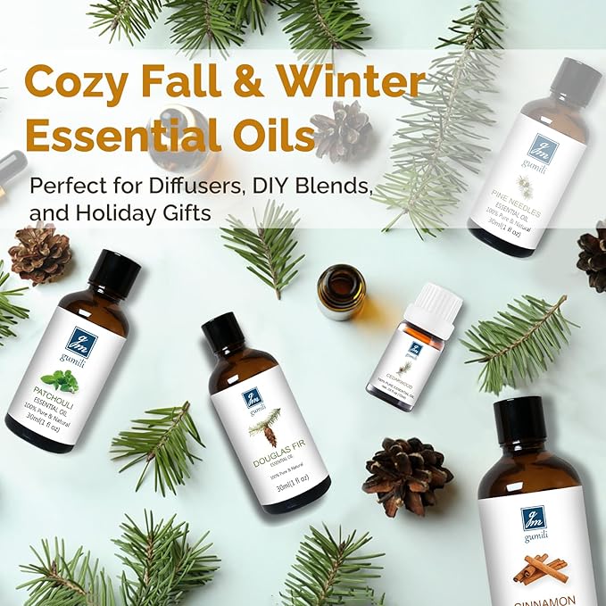 Pine Needle Essential Oil 1 Oz - 100% Pure & Natural Pine Oil for Diffuser, Skin, Massage & Aromatherapy - Fresh Pinus Essential Oils Fragrance