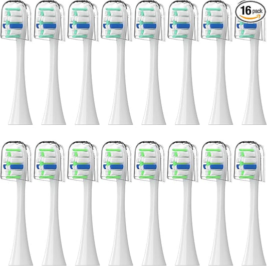 Replacement Toothbrush Heads for Philips Sonicare Replacement Heads, Electric Replacement Brush Head Compatible with Phillips Sonicare Electric Toothbrushes, 16 Pack