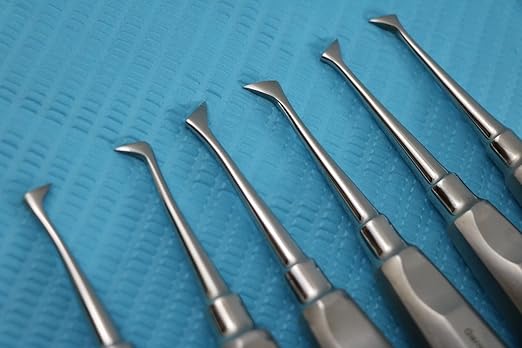 New German German Stainless Set of 7 Cryer Left Right Dental Tooth EXTRACTING Elevators Small Medium Large