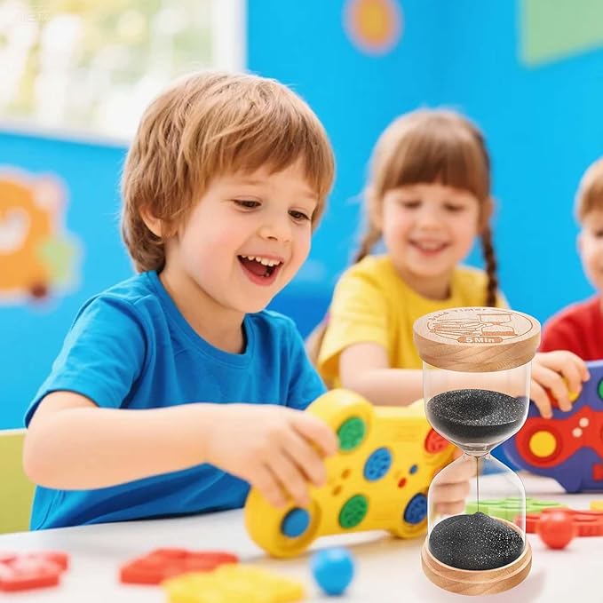 20 Minute Sand Timer Hourglass, Beech Wood Hourglass Sand Clock, Small Black Wooden 20 Min Hour Glass, 20 Minutes Sandglass, Reloj De Arena, Classroom, Game, Kitchen, Home, Office, Decorative
