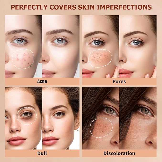 QIC Concealer,Natural Color Correcting Concealer for Women,Full Coverage Makeup for Face Eye Body,Nourishing Makeup for a More Even Complexion(Natural Skin Tone, 1.36 Fl Oz)